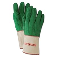 MAGID Heater Beater 26 oz. Green Canvas Hot Mill Gloves, Men's Jumbo