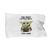 The Best Little Boy Pillowcase You are Cute Baby Alien Funny Gift for Sci-fi Fan Birthday Present Gag Space Movie Theme Lover Pillow Cover Case 20x30