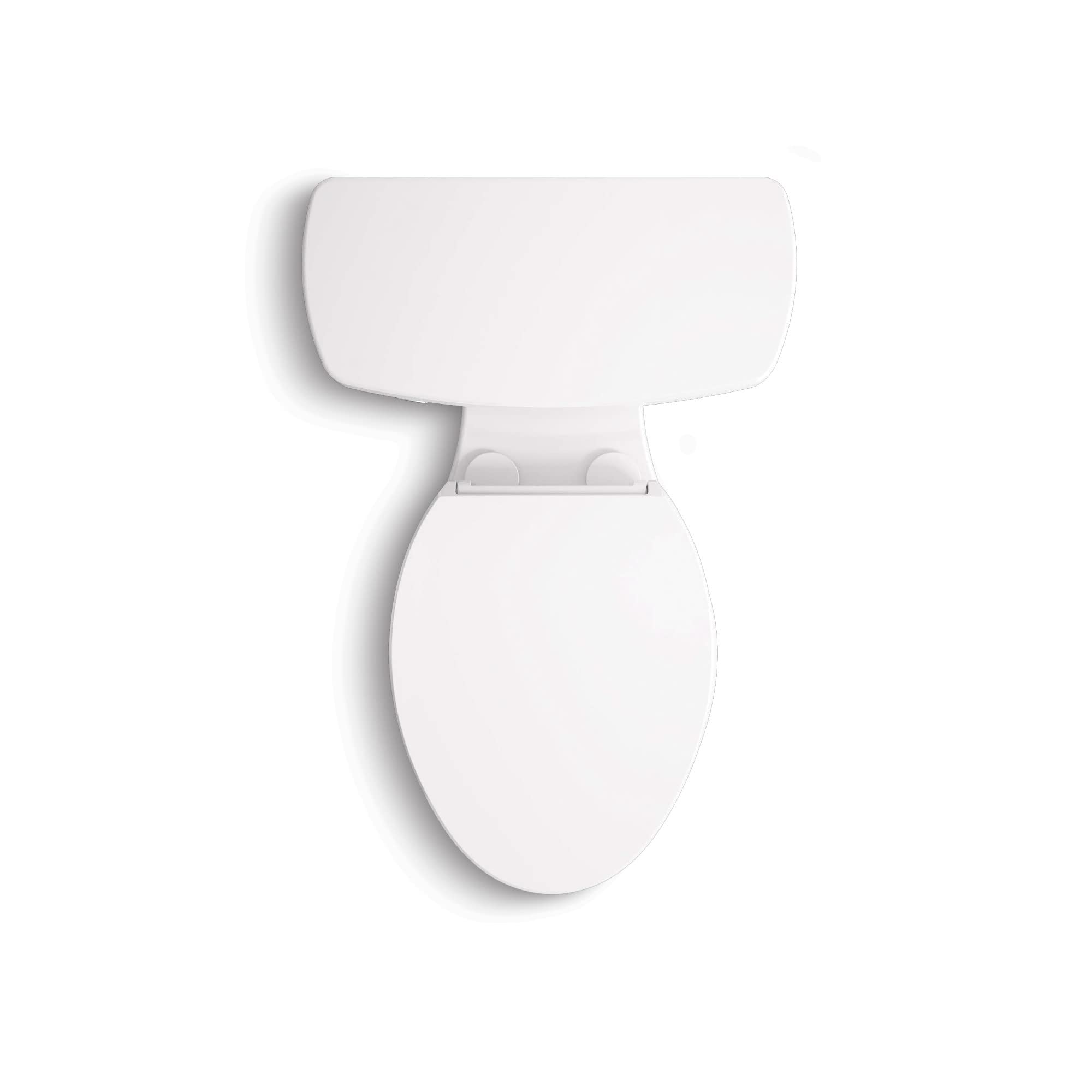 KOHLER 25875-0 Hyten Elevated Quiet-Close Elongated Toilet Seat, Contoured Seat with Grip-Tight Bumpers, Quick-Attach Hardware, White