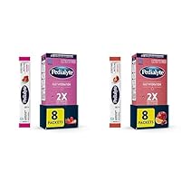 Pedialyte Fast Hydration Electrolyte Powder Packets, Variety Pack, 16 Single-Serving Powder Packets, Strawberry, Fruit Punch