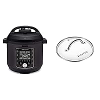 Instant Pot Pro 10-in-1 Pressure Cooker (8QT, 0) and Tempered Glass Lid (10.2-In, 8-Qt)