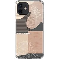 Modern Pink Blush Abstract Shapes Clear Phone Case for iPhone 12 & iPhone 12 Pro (2020 Series) | Modern Light Weight Clear Phone Cover with Aesthetic Design