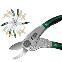 Bypass Pruning Shears 2 in 1 Multi-Cutter, Unique Lock Allows Switching Between Pruner and Shear Snipping. 1/2 Inch Cutting Capacity. Garden Clippers, Pruners for Gardening Heavy Duty