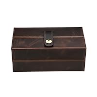 Stylish Watch Organizer Box – Conveniently Store Three Watches with Square Dual-Door Magnetic Closure – A Travel Essential