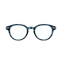 Echo Frames (3rd Gen) | Smart audio glasses with Alexa | Round frames in Blue Tortoise with blue light filtering lenses