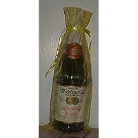 IGC 6x14 Organza Sheer Bags - Bottle/Wine Bags Gift Pouch - Satin Ribbon Closure -Yellow (3 Bags)