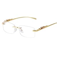 ADE WU Vintage Rimless Sunglasses Retro Luxury Gold Metal Frameless Rectangle Colored Lens Sun Glasses