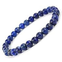 Geode Presents Natural Aa Lapis Lazuli Bracelet 6 Mm Crystal Stone Bracelet Round Shape for Reiki and Crystal Stones (Color : Blue) #Aport-149