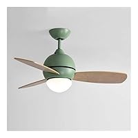 Ceiling Fan with Lights,Ceiling Lamp with Fan Modern Color Kid Room Bedroom Living Room Art Fan Lamp Colorful Lamp Deco Fan Lights Led Chandelier Fandelier/Green/36In