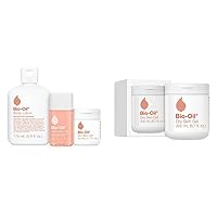 Bio-Oil Skincare Set & Dry Skin Gel, Face and Body Moisturizer, Fast Absorbing Hydration, with Soothing Emollients and Vitamin B3, Non-Comedogenic, 6.7 Fl oz