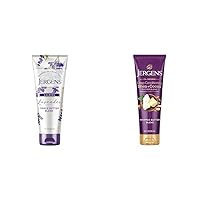Jergens Lavender Body Butter Body and Hand Lotion, Moisturizer for Women, 7 Fl Oz (Pack of 1) & Shea + Cocoa Butter Body Lotion for Dry Skin, Deep Conditioning Moisturizer