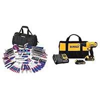 WORKPRO 322PCS Home Repair Tool Kit + DEWALT 20V Max Cordless Drill/Driver Kit (DCD771C2)