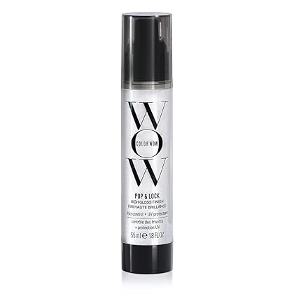 COLOR WOW Pop + Lock Frizz Control Serum: Prevent Color Fade, Seal Split Ends, and Add Gloss - Get Silky, Shiny Hair!