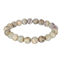 Natural Opal Stretch Gemstone Bracelet 8mm Free Form Bead 7 Inch Healing Crystal Energy Opal Chakras Jewelry Women Girl Birthday Gift…