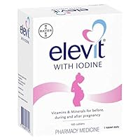 Elevit Pregnancy Multivitamin with Iodine 100 Tablets (100 Days)-Made in Germany-Imported from New Zealand