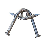 MilesMagic Close Up Classical Nail Puzzle Gimmick Magician's Nail Jail Hook Puzzle Magic Trick, Silver