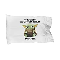 The Best Adopted Child Pillowcase You are Cute Baby Alien Funny Gift for Sci-fi Fan Birthday Present Gag Space Movie Theme Lover Pillow Cover Case 20x30