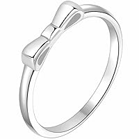 Stainless Steel Bowtie Bow Tie Knot Promise Statement Wedding Band Anniversary Promise Ring