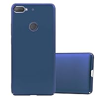Case Compatible with HTC Desire 12 Plus in Metal Blue - Shockproof and Scratch Resistent Plastic Hard Cover - Ultra Slim Protective Shell Bumper Back Skin