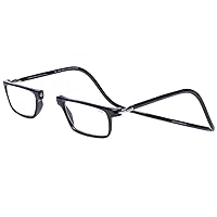Clic Magnetic Reading Glasses, Computer Readers, Replaceable Lens, Adjustable Temples, Executive, (M-XL, Black, 1.50 Magnification)