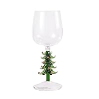 3D Drinking Glass Cup With Christmas Tree Figurine Inside Stemless Glass For Wine Water Milk Goblet-Drinking Glass Cup Glass Wine Cup