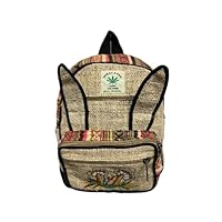 Beautifully Crafted Hemp Backpack, Multicolor, Small