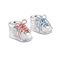 Brillibrum Design Set of 2 Tooth and Curl Boxes with Name Personalised Tooth Box Milk Teeth First Tooth First Lure Two Tins Shoe Silver-Plated & Tarnish-Resistant