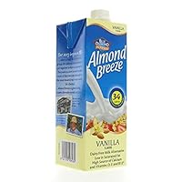 Blue Diamond Almond Breeze Milk, Vanilla, unsweetened, 32fl.oz- 6 Count