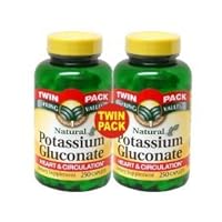 Spring Valley Potassium 99 mg from Potassium Gluconate 595 mg (250 Count, 2 Pack)