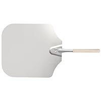 American METALCRAFT, Inc. 16' x 18' Aluminum Pizza Peel with 12' Wood Handle 3016, 30-Inch, Silver