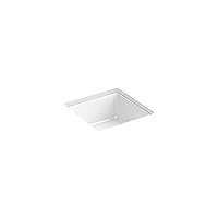 K-8188-0 Vitreous China 11 inch x 11 inch Undermount Square Bathroom Sink, White