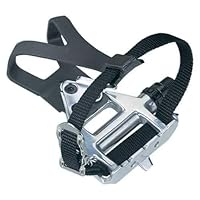 LU961 Alloy Road Bike Pedals with Clips and Straps