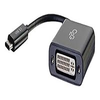 C2G USB Adapter, USB C to DVI D Video Adapter Converter, Black, Cables to Go 29483