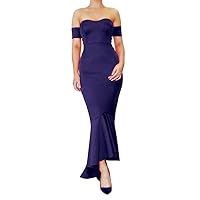 Women's Off Shoulder Long Evening Dress High Low Sweetheart Party Prom Gowns
