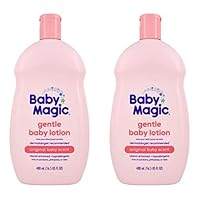 Baby Magic Gentle Baby Lotion, Vitamins & Aloe, Free of Parabens, Phthalates, Sulfates and Dyes, Camellia Oil & Marshmallow Root Original Scent, 16.5 Fl Oz (Pack of 2)