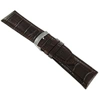 30mm Morellato Brown Alligator Grain Padded Genuine Leather Mens Watch Band 3395