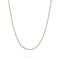 Two tone Gold Necklace, 14k Gold Chain, Shimmering White and Yellow Gold Bead