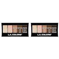 L.A. COLORS 5 Color Matte Eyeshadow, Tan Khaki, 0.25 Oz (Pack of 2)