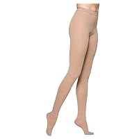 SIGVARIS Women’s Essential Opaque 860 Closed Toe Plus Pantyhose 20-30mmHg - Light Beige - Medium Short