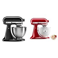 KitchenAid Classic Series Stand Mixer 4.5 Q and Ice Cream Maker Attachment, Onyx Black