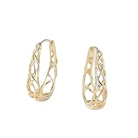 Gold Celtic Knot Hoop earrings, 925 Sterling Silver Hoop Earrings for women and girls