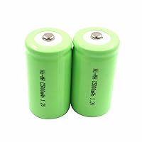 H-ANT C5000mAh NI-MH 1.2V Rechargeable Batteries High Capacity Performance,Rechargeable Type C Batteries Pack of 2