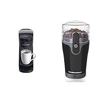 Hamilton Beach The Scoop Single Serve Coffee Maker & Fast Grounds Brewer & Fresh Grind Electric Coffee Grinder