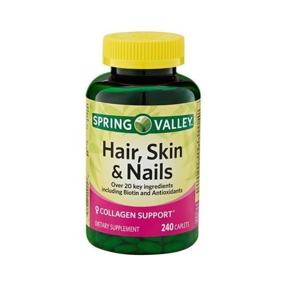 Mua Spring Valley - Hair, Skin & Nails, Over 20 Ingredients Including  Biotin and Collagen, 240 Caplets trên Amazon Mỹ chính hãng 2023 | Fado
