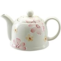 Ranchant 1802-527138/Set of 2 Stainless Steel Pot with Tea Strainer, Multi, 6.8 x 4.5 x 4.1 inches (17.3 x 11.5 x 10.4 cm), Flower Dance Arita Ware Made in Japan