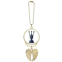 King Chess Strategy Game Roy Monarch Car Keychain Angel Wing Pendant