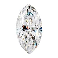 Lab Created White Moissanite Marquise Shape AAA Quality from 3x1.5MM - 14x7MM