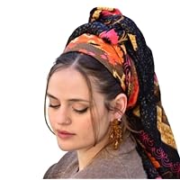 Hope Big Square Gorgeous Headscarf, Tichel, Hair Snood, Headwrap, Head Covering, Jewish Head Covering, Scarf, Bandana, Apron, Chemo, One Size Multi colors Blak Pink