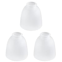 3-Pack White Frosted Glass Shade Replacements, Ceiling Fan Light Covers Glass Globes Lampshades for Chandelier Vanity Lights Wall Sconces Pendant Light, 1.61