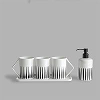 CHCDP Striped Toothbrush Wash Cup Set Couple Mouthwash Cup Toothbrush Toothbrush Cup Household Ceramics